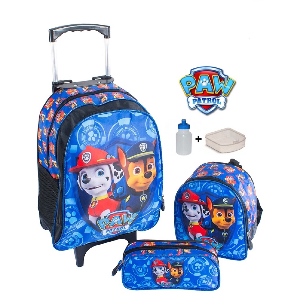 Kit Mochila Infantil Rodinhas Patrulha Canina + Lancheira | Shopee Brasil