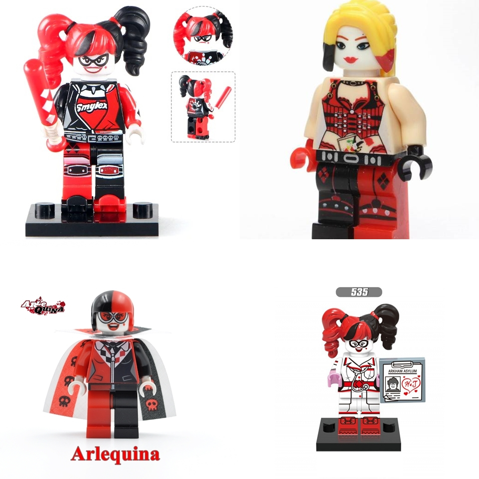 Doutora harley quinzel Arlequina minifigure Boneco de ação coringa Joker  Margot Robbie Batman Quadrinhos | Shopee Brasil