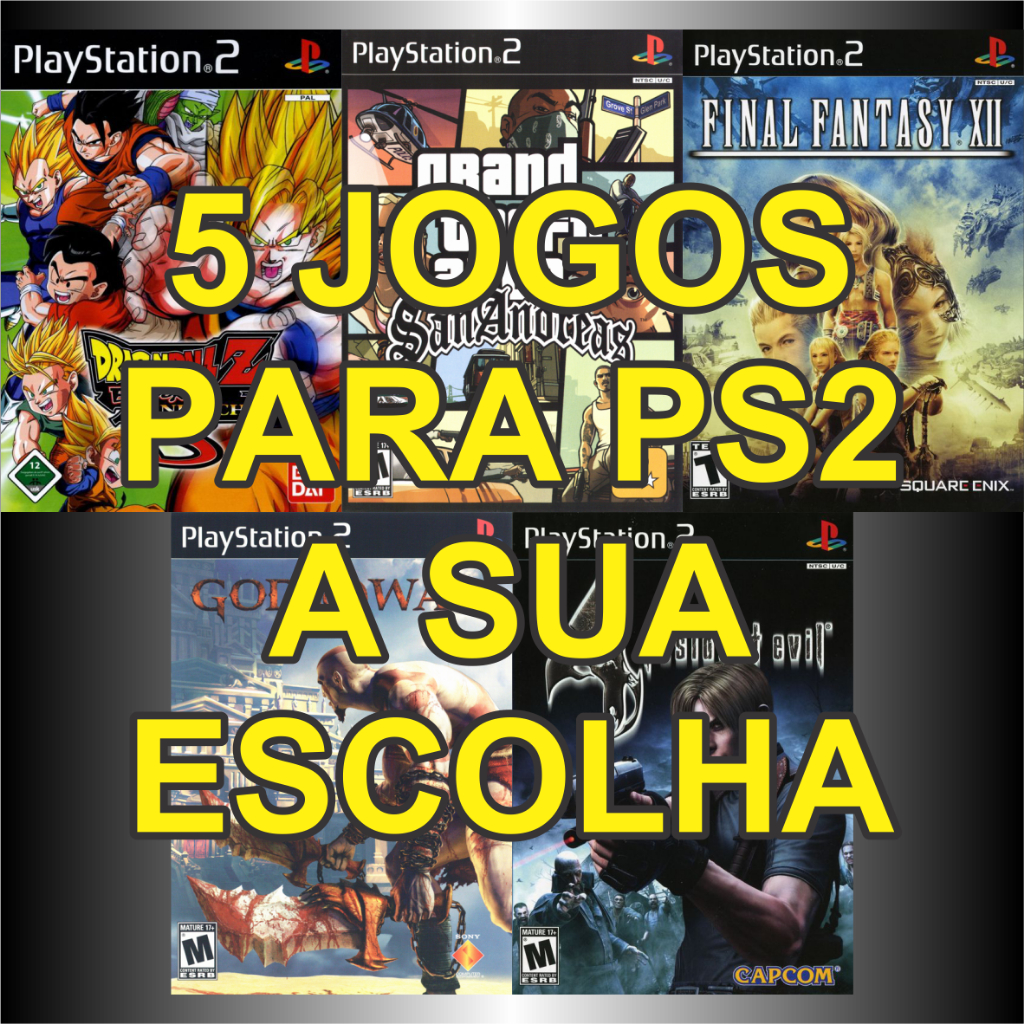 5 Jogos - PS2 - Patch