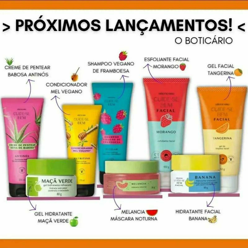 LINHA FEIRA 2024 O BOTICÁRIO ( MARACUJÁ / COCO / BANANA / TANGERINA ...