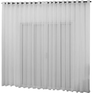 Cortina Rodrigo Voil Branco 12 x 2,90 - Para Quarto/Sala e Escritório - Entrega Rápida