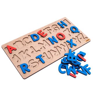 Jogo Pedagogico Madeira Alfabeto Letras Formando Palavras | Shopee Brasil