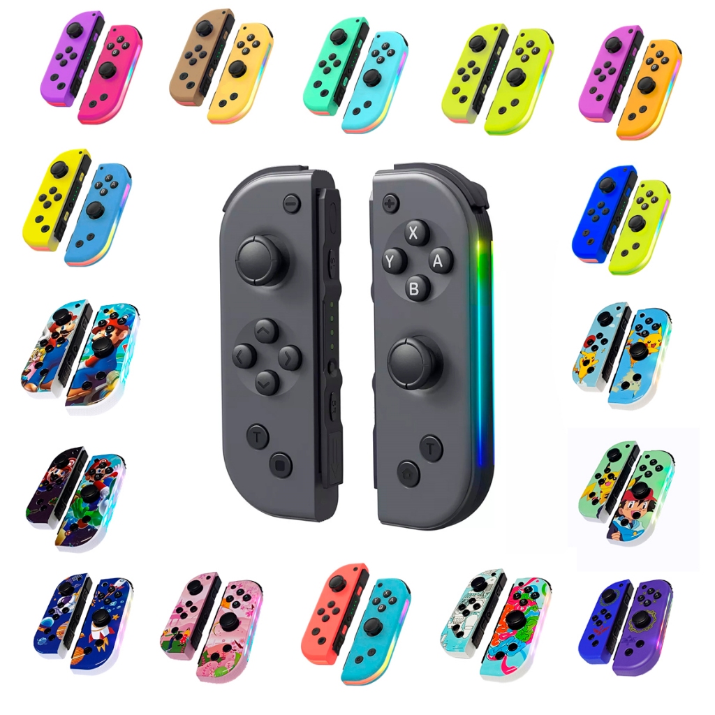 Controle Joystick Joycon Rgb Com Led Compatível com Nintendo Switch Oled  Lite