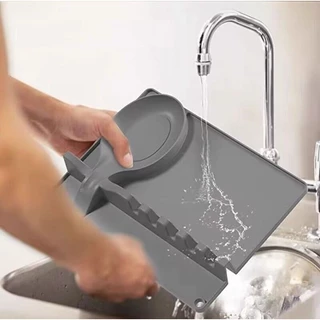 Descanso De Talher 26x20,5 Multiuso Para Cozinha 3 Em 1 De Silicone Na Cor Cinza Pratico E Fácil em Oferta na Shopee