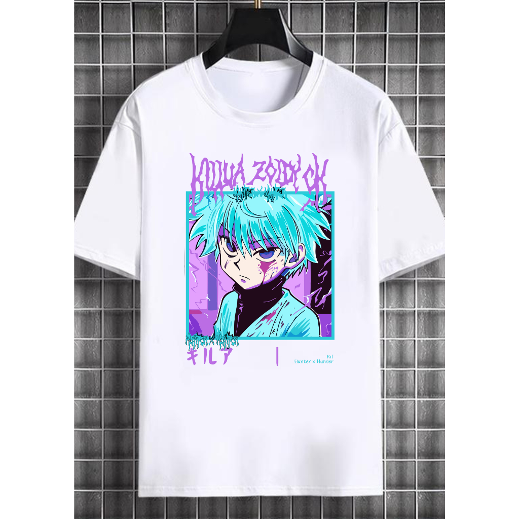 Camiseta Anime Hunter Hunter Killua Masculino Feminino Algodão Camisa