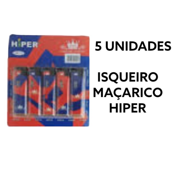 Kit 5 Unidades Hiper Maçarico Automático Não Recarregável.