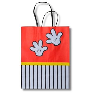 KIT C/ 10 UN. DE SACOLA MICKEY (17,5X8,5X21,5CM.)