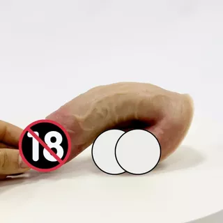 Pênis silicone realístico 13 x 4cm - Packer TRex 5em1 pintura artesanal - Transtore