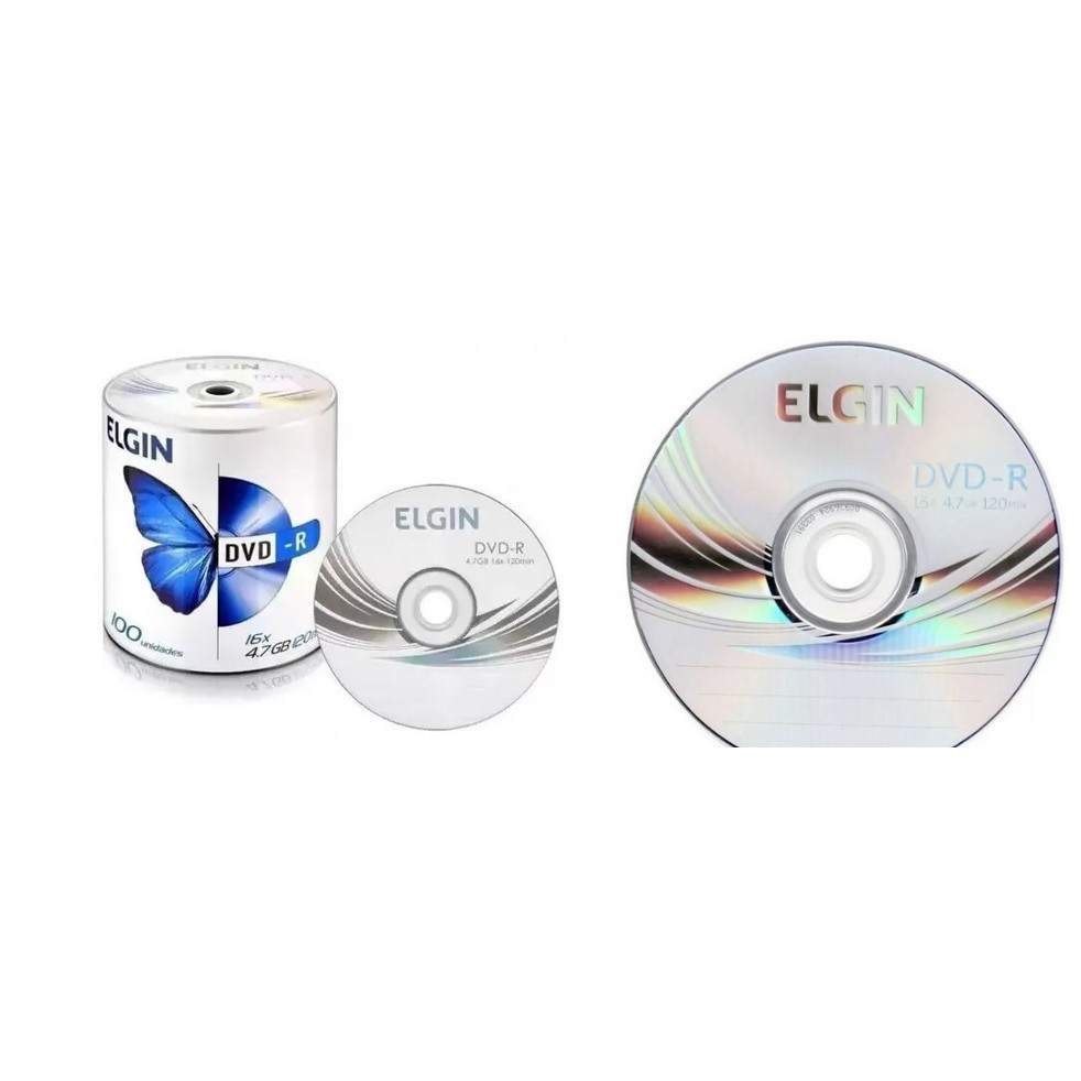 DVD Virgem - DVD -R 16x 4.7GB Marcas: Elgin, MaxPrint, LG - Faz a Boa!
