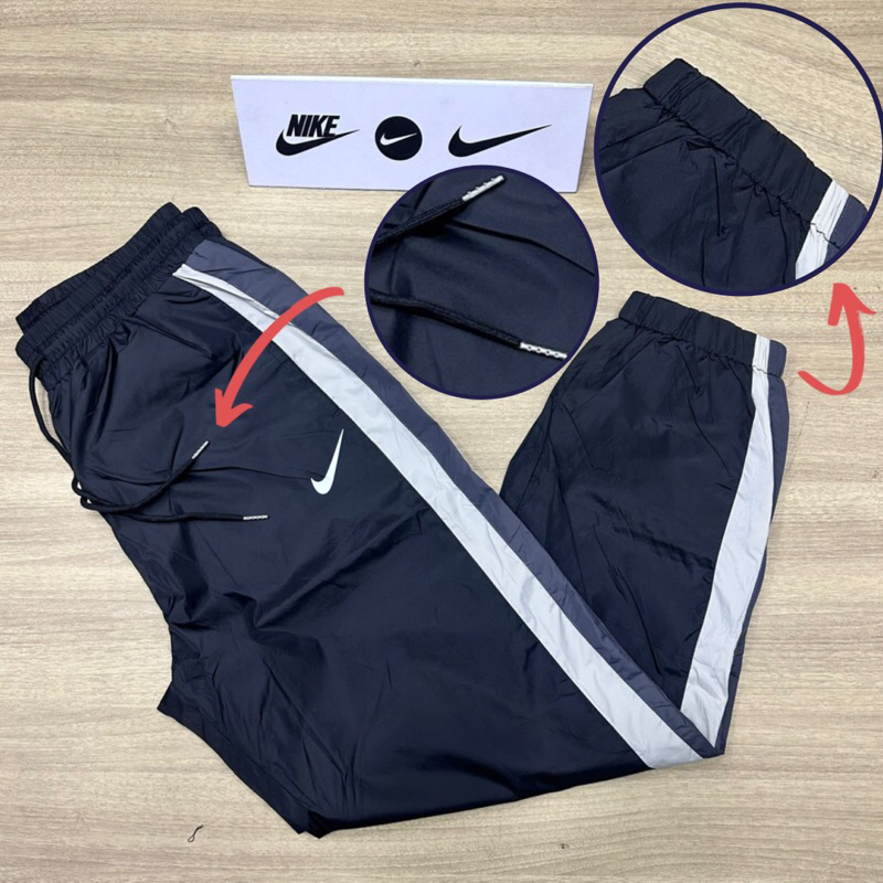 Calça tactel nike com elastico store na barra