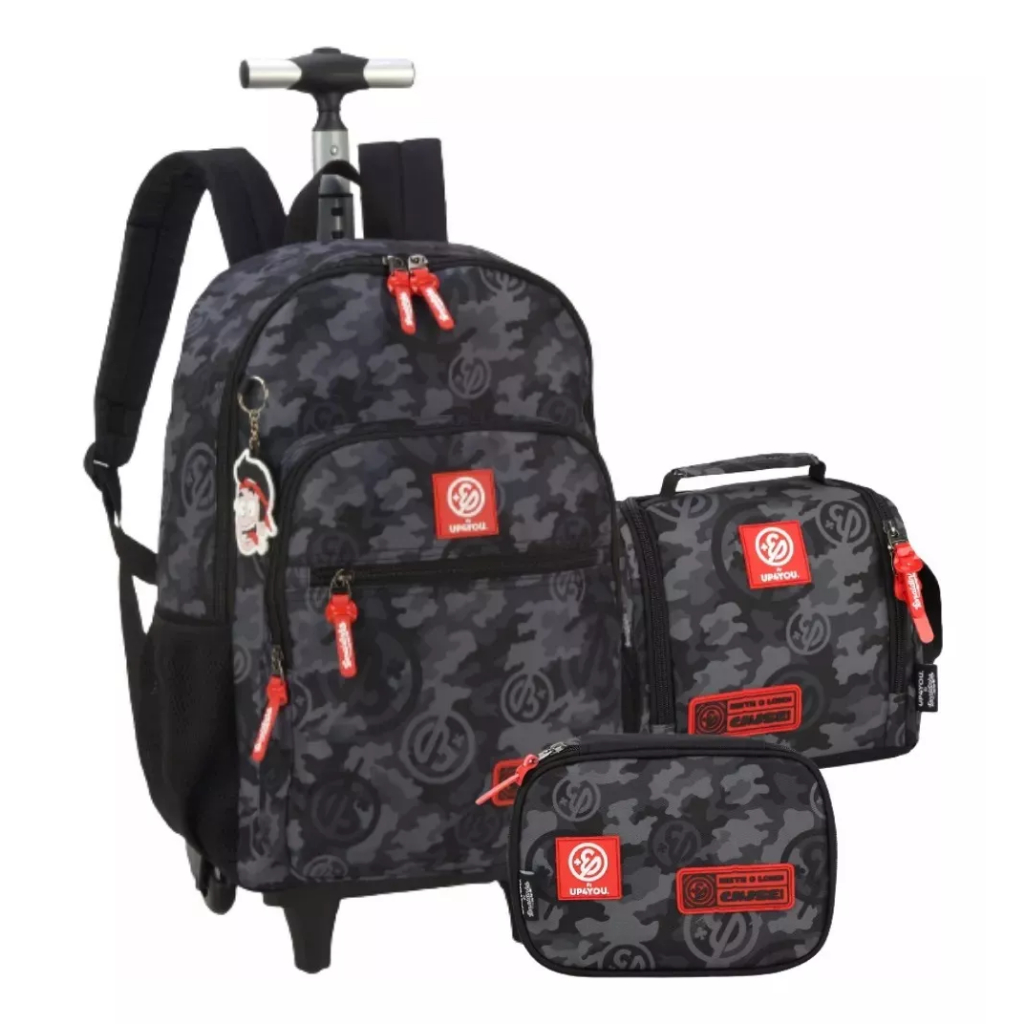 Kit Mochila Youtuber Enaldinho Meninos Rodinhas Trolley G | Shopee Brasil