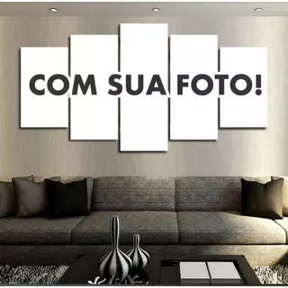Quadro Decorativo Personalizado SUA FOTO AQUI 90X50cm 3 OU 5 peças Personalizado Sua foto aqui MDF 4K Alta Resolução Full HD