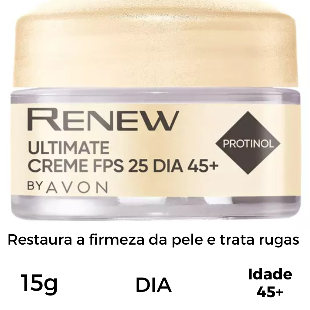 Creme Renew Ultimate Dia FPS25 + 45 Avon - 15g