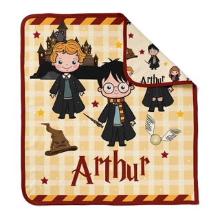 Manta de bebê personalizada com nome Harry Potter