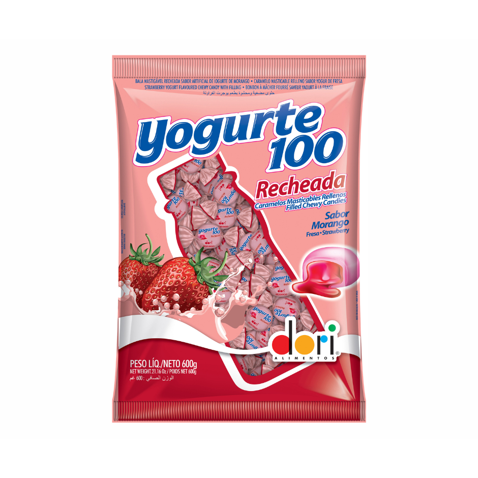 Bala Yogurte100 Recheada 600g | Shopee Brasil