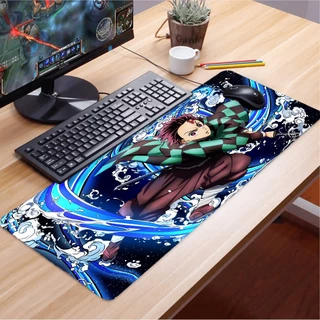 Mouse Pad Gamer Tema Kimetsu No Yaiba Tanjiro Inosuke Zenitsu Demon Slayer Anime Manga Tecido Tech Acabamento Laser Tamanho Grande - ALTA PERFORMANCE-
