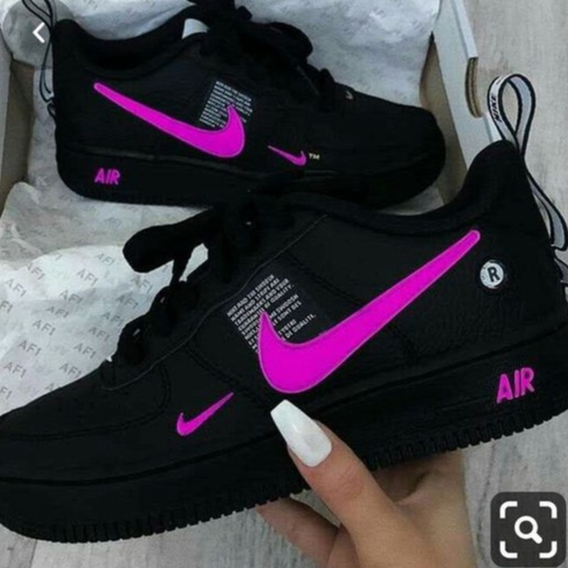 Tênis Nike Air Force LV8 Masculino E Feminino Preto Rosa + Cores Lançamento Mega Saldão