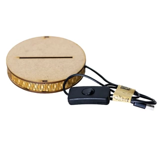 Base em MDF Para Luminária Led, Abajur de Mesa