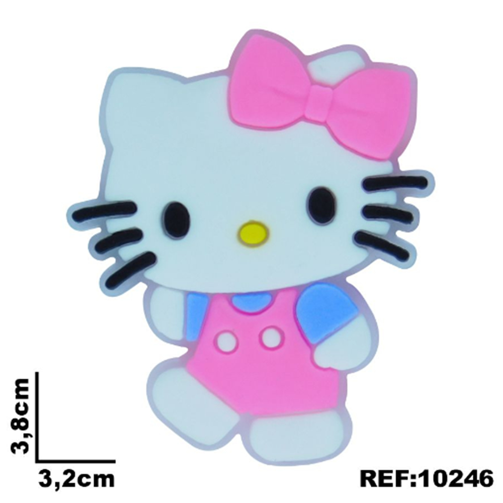 Kit com 10 Apliques Emborrachados Hello Kit | Shopee Brasil