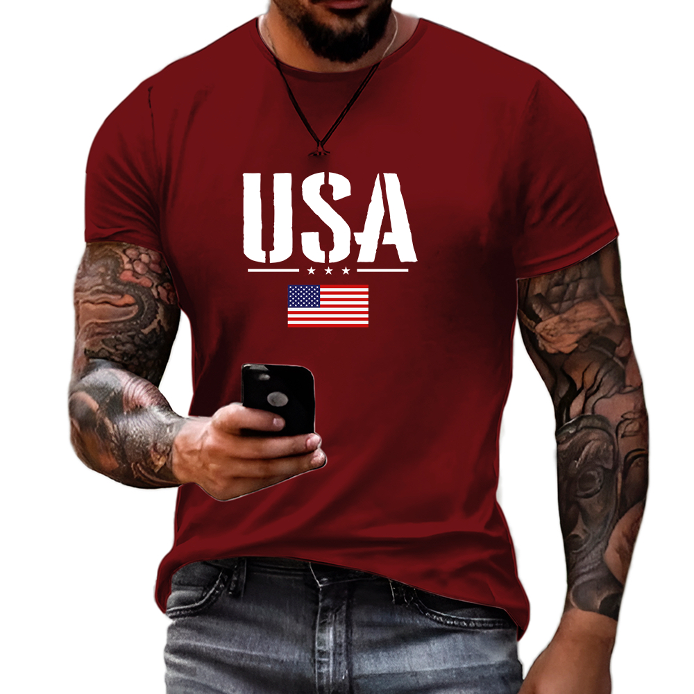 Camisa Masculina USA AMÉRICA Lançamento 100% Algodão