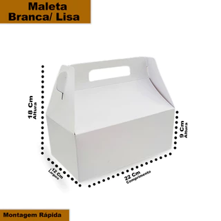 Caixa maleta para lembrancinha, kit lanche, presente 10/20/30un