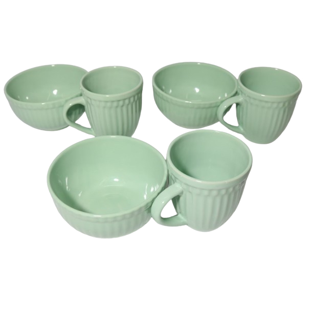 1 Caneca 350 ml ou 1 Cumbucas 500ml em Porcelana Colorida Café Chá