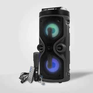 Caixa De Som Bluetooth Portátil Com Microfone Controle E Alça Grande iluminação Rgb em Oferta na Shopee