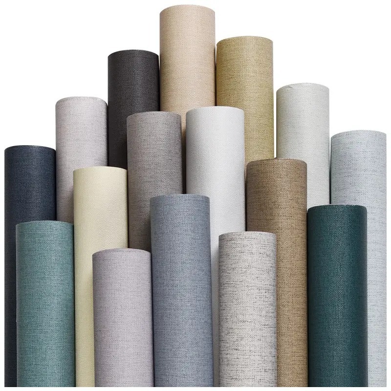 Papel de Parede Linho vinílico várias cores Papel de Parede Branco Rosa Cinza Azul