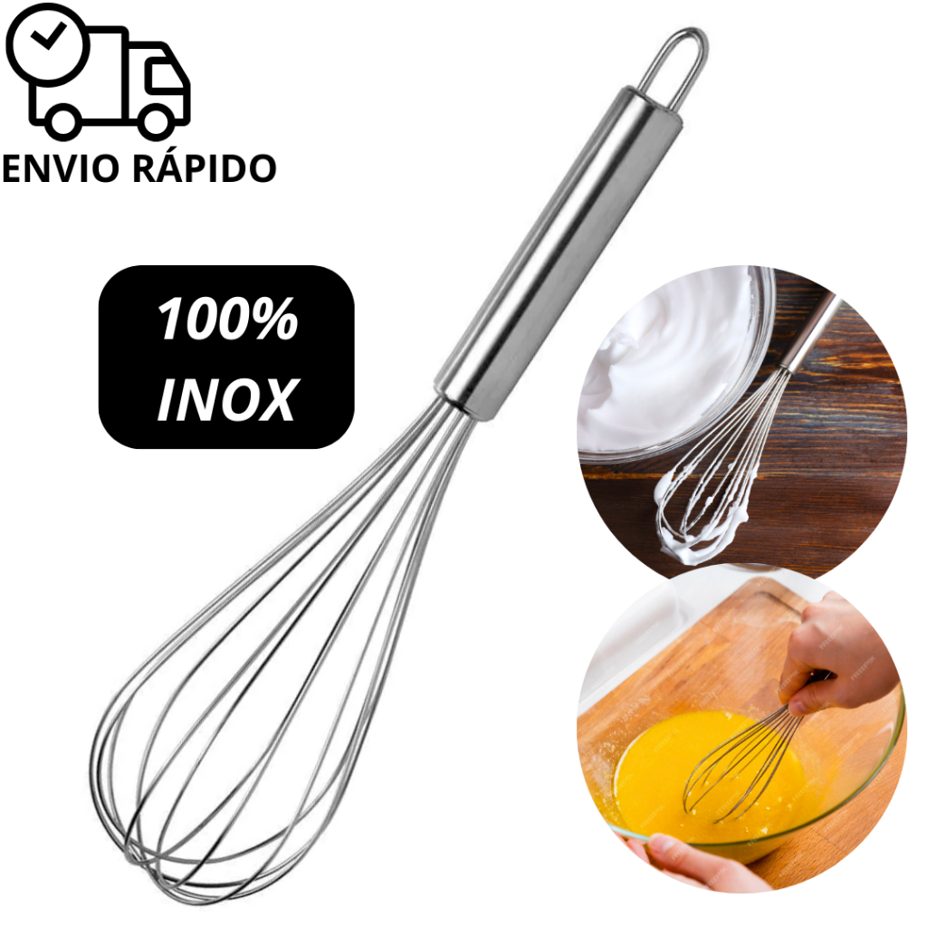 Batedor de Ovos fouet Fue Inoxidável Com Alça Para Pindurar
