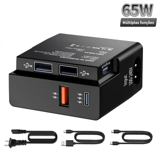 Hub Usb 3.0 6 portas rápidas do expansor Gbps de alta velocidade Dock Station dispositivo de carregamento rápido de 65W