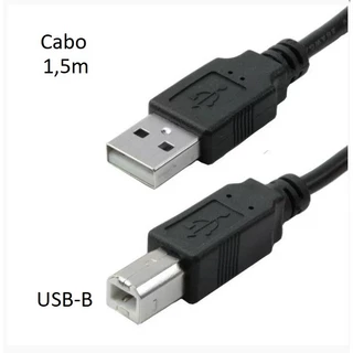 Cabo Usb-B Tipo B 1,5m Impressora, Scanner, Monitor Gamer