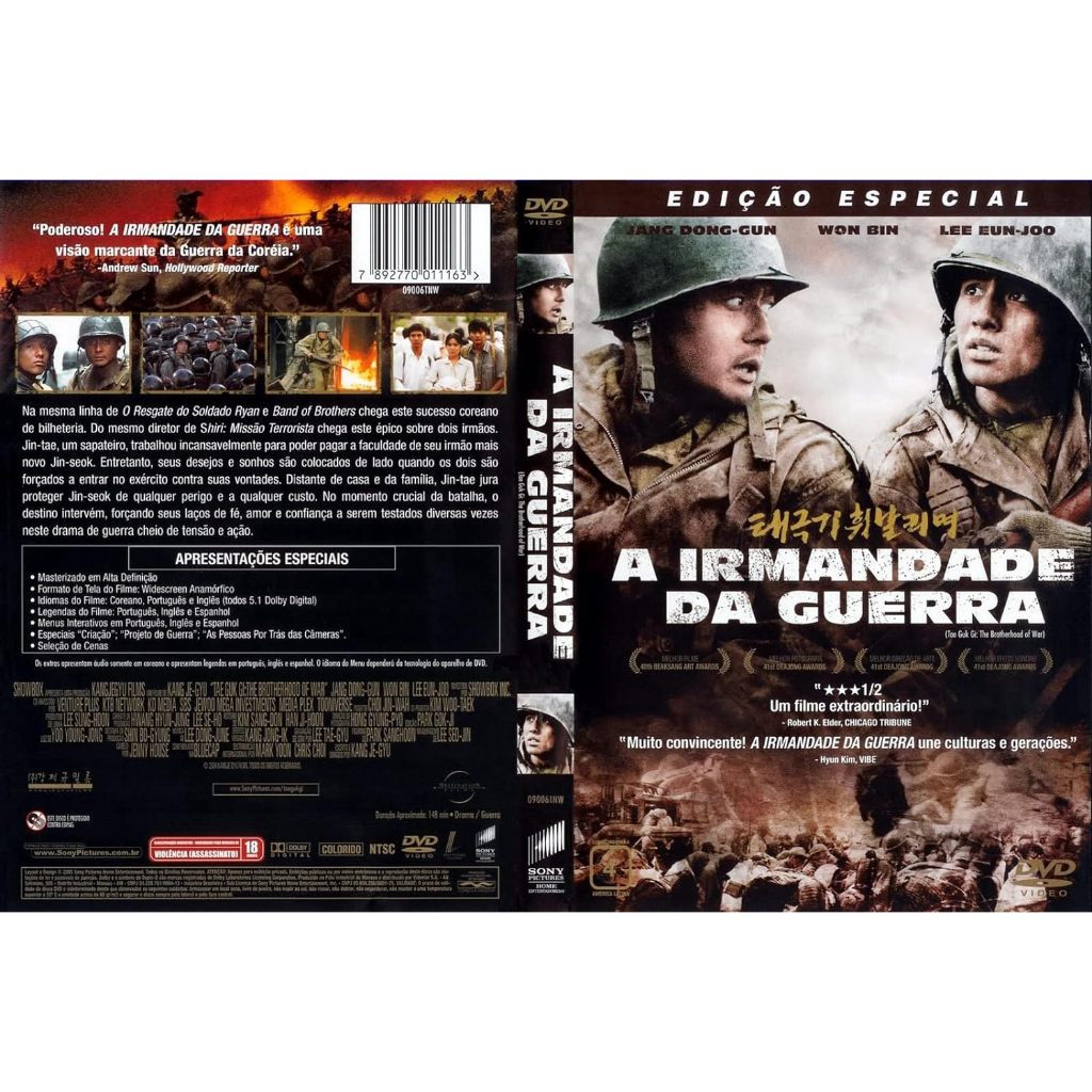 DVD A Irmandade da Guerra - Taegukgi hwinalrimyeo - Novo original ...