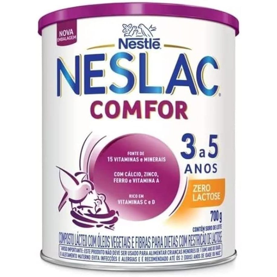 Fórmula infantil s glúten zero lactose Nestlé Neslac Comfor 3 anos a 5 ...