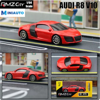 RMZ CITY MINIATURA AUDI R8 V10 1:64 VERMELHO