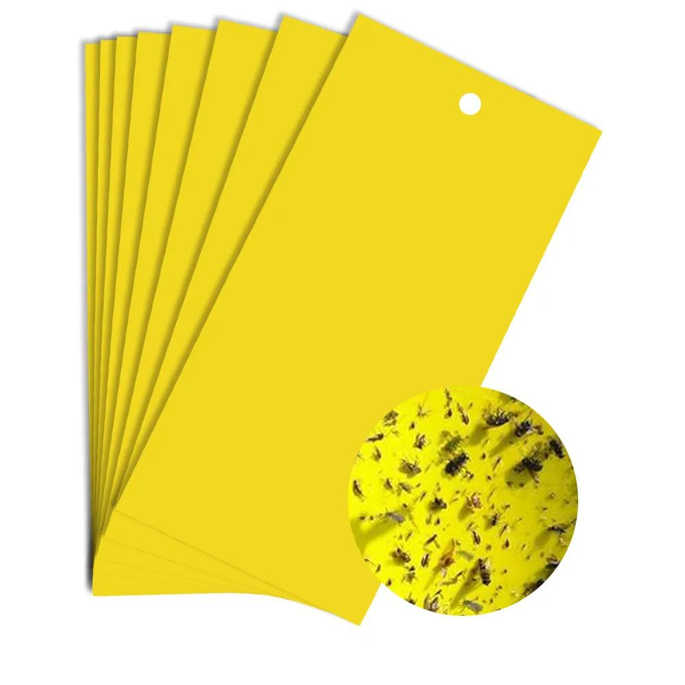 10-50pcs Armadilha Amarela Adesiva Contra Insetos Cartela