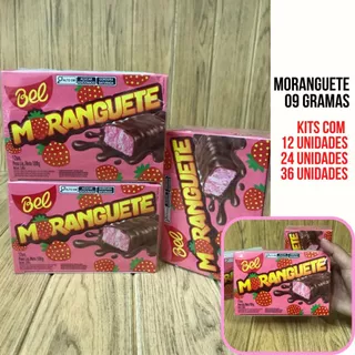 Moranguete Chocolate com 12, 24 ou 36 unidades de 09 gramas Display 108 gramas Cada - Marca Bel