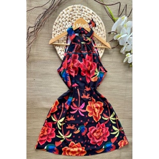 Boho Verão Solto Mini Vestido Mulheres 2022 Moda Floral Imprimir V