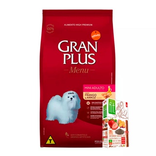 Ração Gran Plus Cães Menu Adultos Mini Frango E Arroz - 15Kg