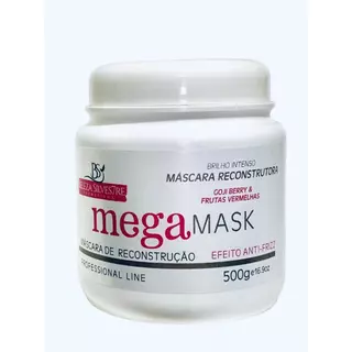 Máscara Capilar de Tratamento Reconstrução Ultra Rápida Mega Mask Brilho Intenso Efeito Anti Frizz