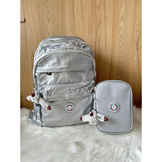 Mochila discount kipling plateada