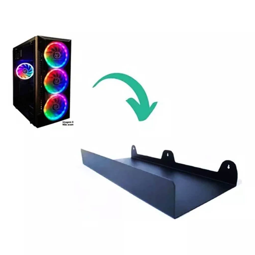 Suporte De Parede Para Computador Gabinete Cpu Gamer Em Aço