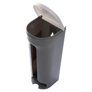 ORGANIZADOR SACOLAS PLASTICO DE COZINHA , DISPÉNSER PUXA SACO, PORTA SACOLAS DE SUPERMERCADO COM ADESIVO DE FIXAÇÃO 10,5X11X28CM