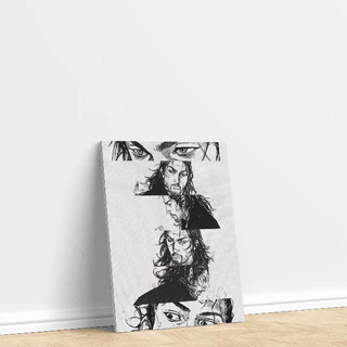 Quadro Placa Decorativa Vagabond Miyamoto Musashi Manga 18x28