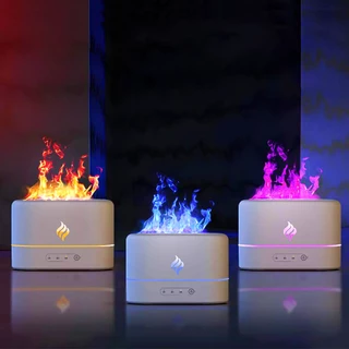 Umidificador Aromatizador De Ar Multifuncional Portátil Com Efeito De Chamas - A367