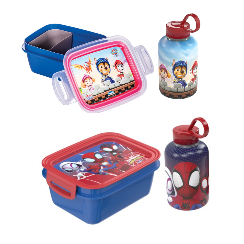 Kit Lancheira Infantil com Marmitinha e Garrafa Plasutil (Pote Vasilha ...