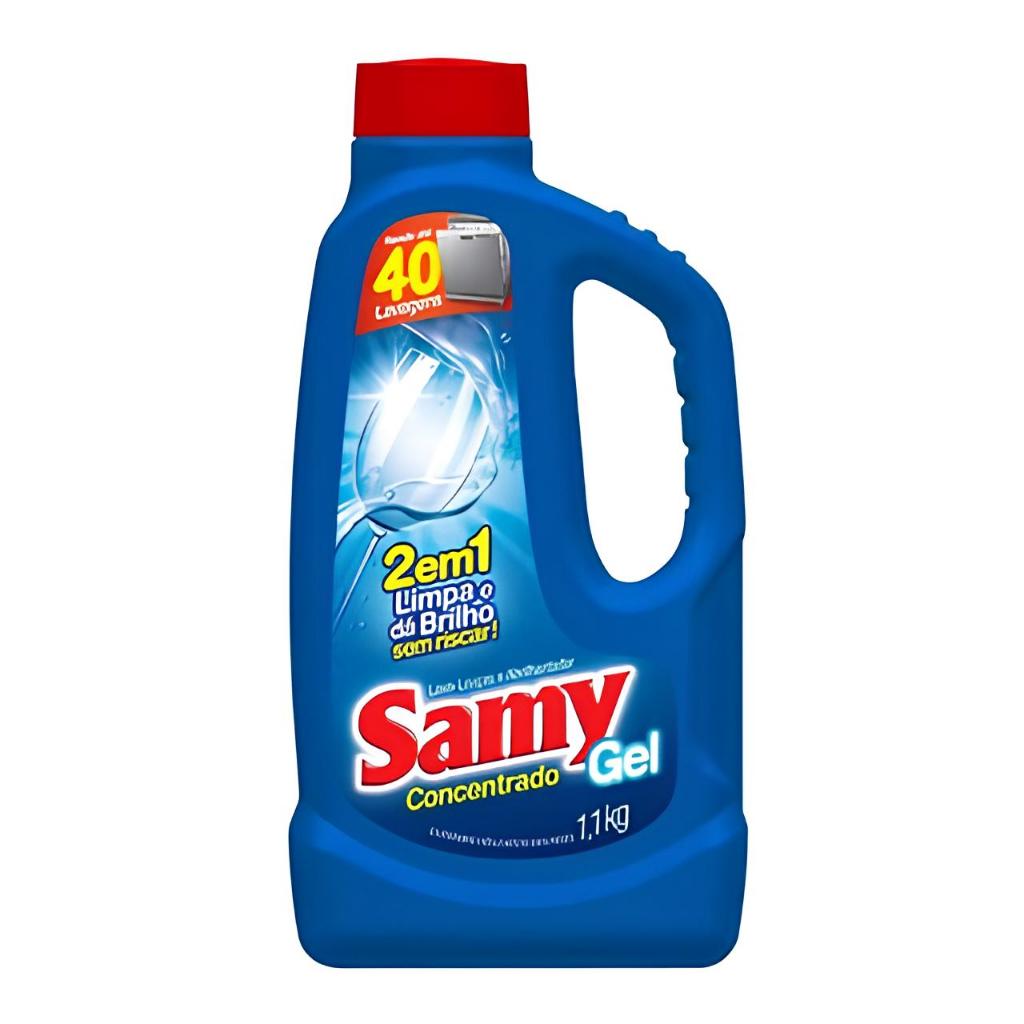 Lava Louças Em Gel Sabão Concentrado Samy 1,1kg para maquina de lavar louca