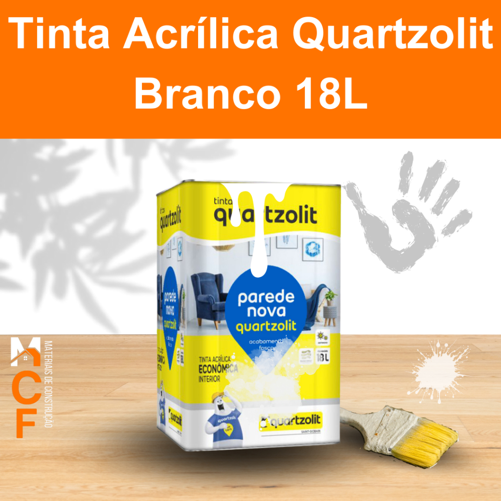 Tinta Acrílica Parede 18 Litros Branco Quartzolit | Shopee Brasil