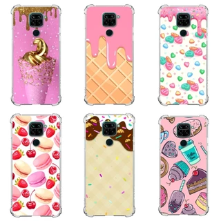 XIAOMI REDMI NOTE 9 Capa Tpu Desenhos Variados Capinha Case Doce, Sorvete, Bala.