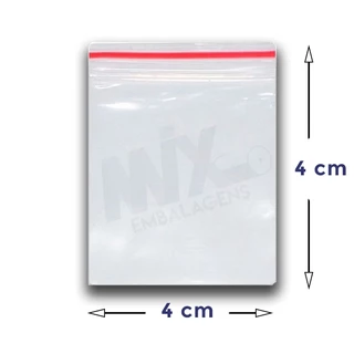 Saco Zip Lock Hermético N0 - 4x4 - C/ 1000 Unid.