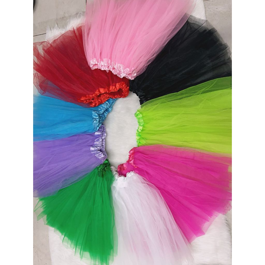 Saia De Tule Tutu Adulto infantil Lisa Colorida Festa Halloween Carnaval 50CM/WJ101